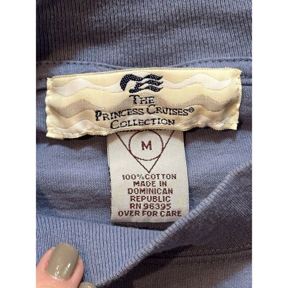 Vtg Princess Cruise Shirt Adult Medium Blue South America Penguin Long Sleeve - Picture 5 of 6